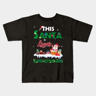 this santa loves going down christmas Kids T-Shirt